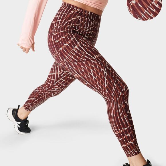 Sweaty Betty Power Pocket High Rise Pattern Full Length Leggings Size 2 - Picture 1 of 7